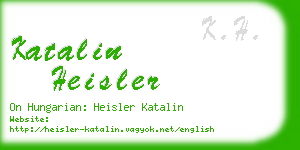 katalin heisler business card